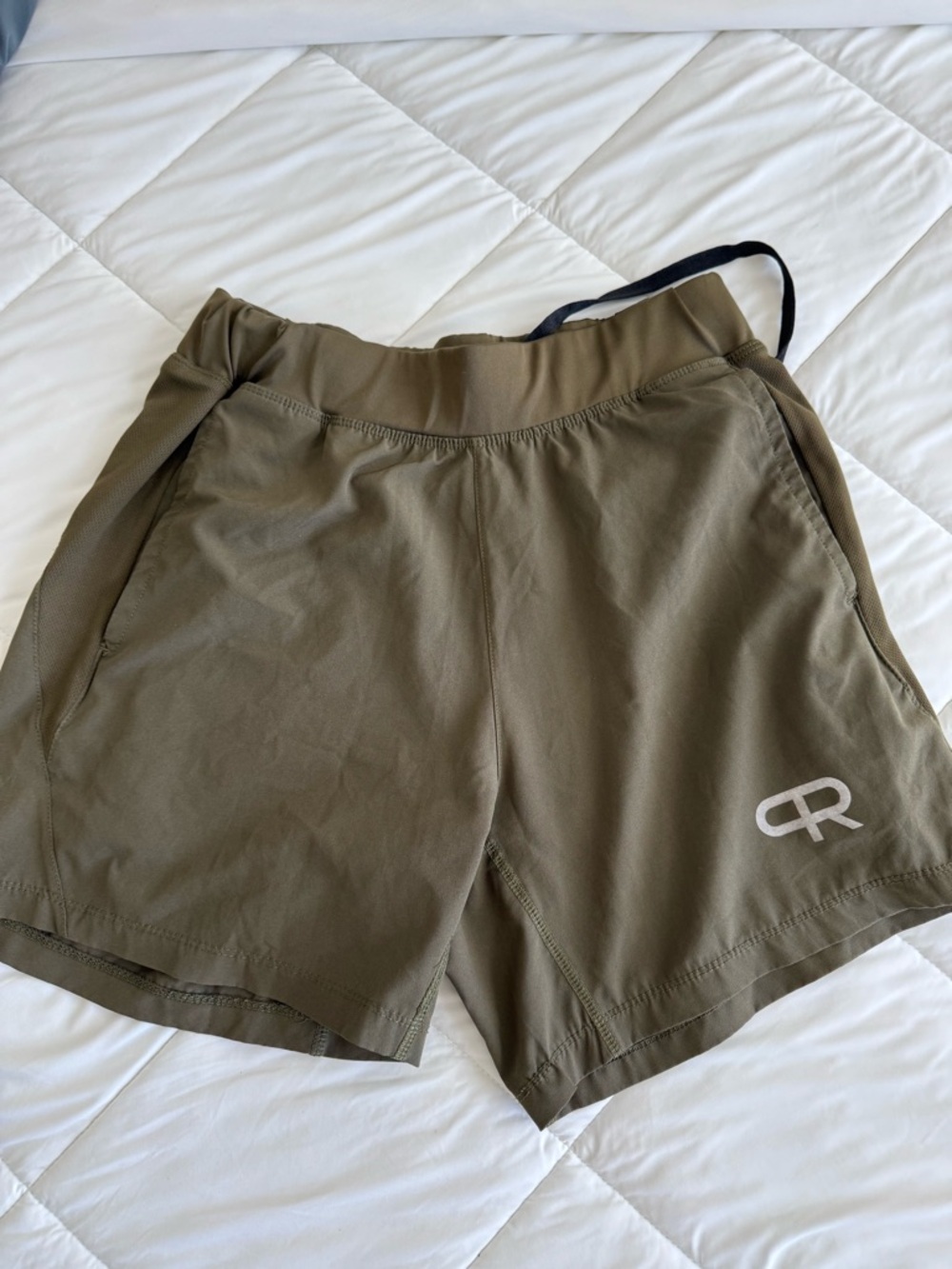CPR Olive Athletic Shorts with Reflective Logo